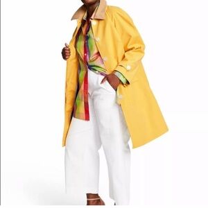 Isaac Mizrahi for target 20th anniversary mustard trench-coat Sm